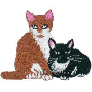 Cat Embroidered Sew or Iron on Patch Applique  