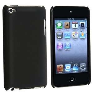   on Rubber Coated Case Compatible With Apple iPod Touch 4th Gen, Black