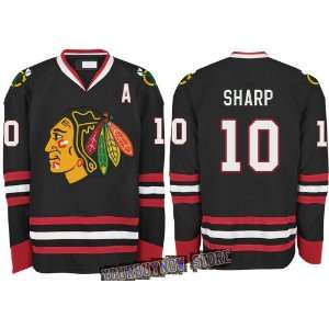  Sharp #10 Chicago Blackhawks Black Jersey Hockey Jerseys (Logos 