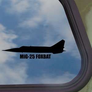  MiG 25 FOXBAT Black Decal Military Soldier Window Sticker 
