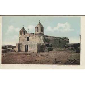    Reprint Isleta NM   Old Church at Pueblo 1900 1909