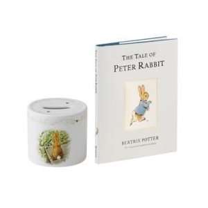  Wedgwood Peter Rabbit Christening set Money Box and Book 