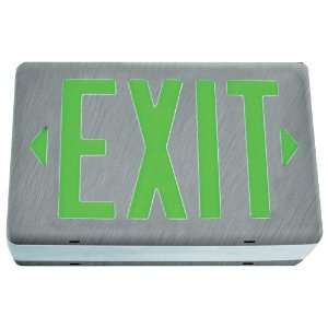  Elco EE72GD Green Single Face Diecast LED Exit Sign with 
