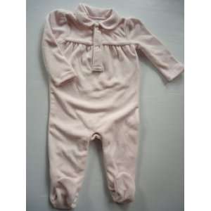   Toddler Cotton Velour Soft Pink Coverall Outfit, Size 6 Months Baby
