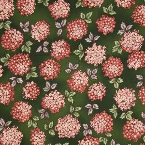   Asian Splendor Hydrangeas Green Fabric Yardage Arts, Crafts & Sewing