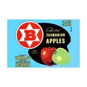  Fancy Grade Selected Tasmanian Apples 12x18 Giclee on 