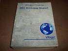 2001 Mercury Villager Dealer Service Workshop Manual OE items in CEA 