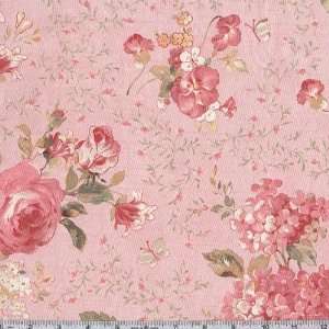  125 Wide Scented Memories Large Floral Pink Fabric By 