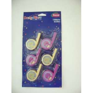  BARNEY BIRTHDAY PARTY TREATS WHISTLES (PACK OF 6) Toys 