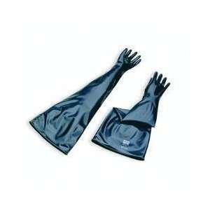North Size 10 1/2, 32 30 Mil Black Hand Specific Butyl Drybox Glove 