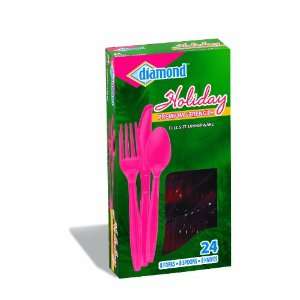 24 ct COMBO Translucent Red Cutlery 