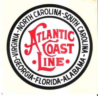 DeLuxe Railroad Emblem Decal ATLANTIC COAST LINE D174  
