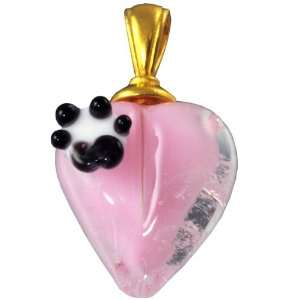  Pet Cremation Jewelry Pink Loving Memory Heart Pendant 