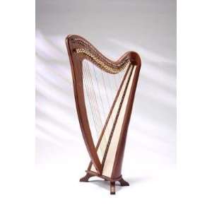   EMS Round Back Celtic 31 String Harp, Semitones Musical Instruments