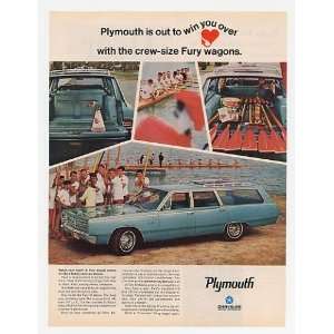    1967 Plymouth Fury III 3 Wagon Rowing Crew Print Ad