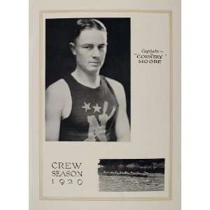  1921 Print Naval Academy Crew Rowing 1920 Capt. Moore 