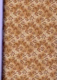 Pretty Brown Floral Cotton Quilting/Sewing Fabric  