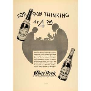  1932 Ad White Rock Mineral Water Drink Office Work Bottle 