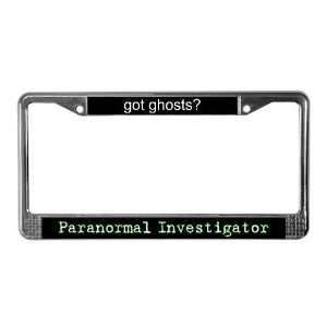 Paranormal Investigator License Plate Frame by 