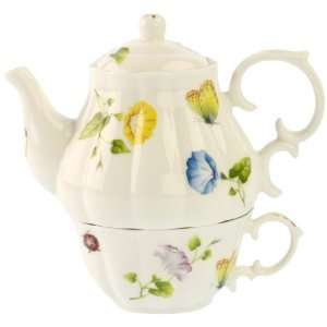  Gracie China Karlys Butterflies 3 Piece Porcelain Tea For 