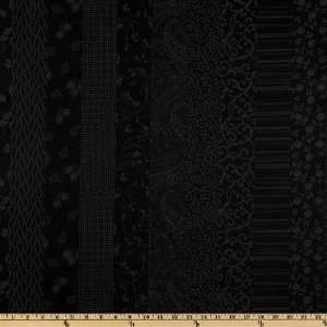  44 Wide Marcus Brothers Abstract/Floral Black Fabric By 