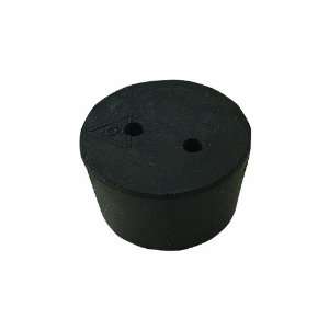 Plasticoid M29 2 Hole Tapered Natural Rubber Stopper, 2 13/64 Top 