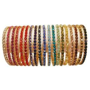 Gold Swarovski Crystal Stretch Bracelets  Sports 
