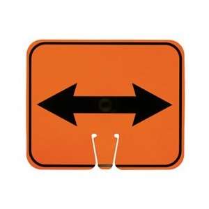 CS3   Safety Cone Signs, Double Arrow, 10.5 X 12.75  