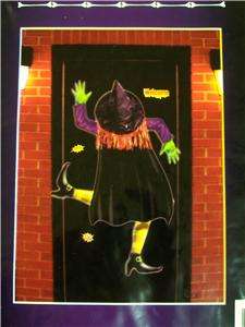 HALLOWEEN DECORATION DOOR WALL COVER CRASHING WITCH  