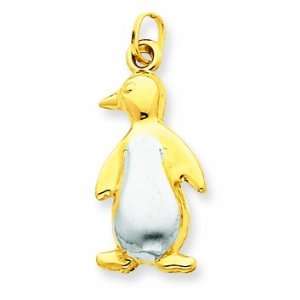  14k Rhodium Penguin Charm Shop4Silver Jewelry