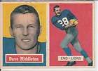 1957 TOPPS FOOTBALL 8 DAVE MIDDLETON EXMT GREAT CARD YOUR SET LOT 