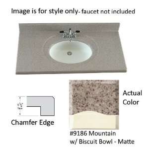  US Marble 37W x 22D Mountain Cultured Marble Vanity Top 