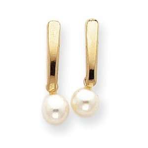  14k Cultured Pearl Dangle Earrings   SE831 Jewelry
