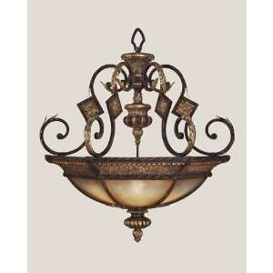 Fine Art Lamps 230842ST Castile 3 Light Pendant in Antiqued Iron And 