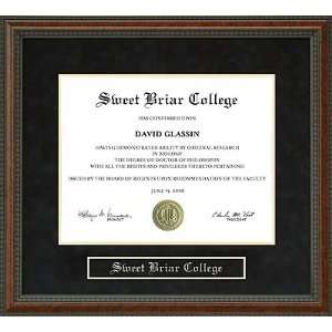 Sweet Briar College (SBC) Diploma Frame 