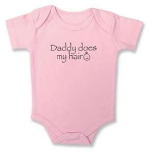   Jersey w/Brown Screenprint Daddy Does My Hair; size 0 3 months Baby