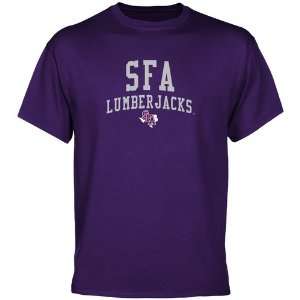  Stephen F Austin Lumberjacks Team Arch T Shirt   Purple 