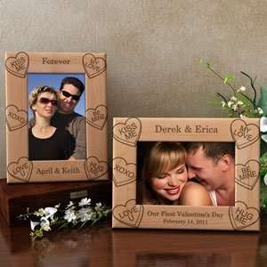 Personalized Candy Hearts Wooden Picture Frame