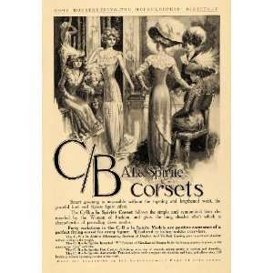  1909 Ad C/B ALa Spirite Corsets Vintage Dresses Hats 