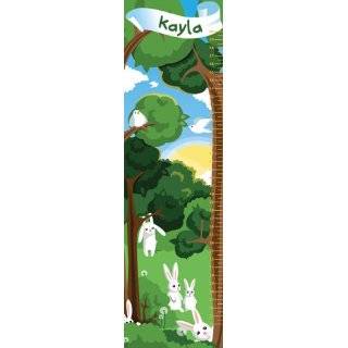 Personalized Canvas Growth Chart Cute Forest Characters Tapestry