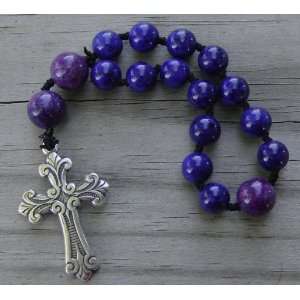  Anglican Prayer Beads, Rosary   Chaplet   Purple Fossil 