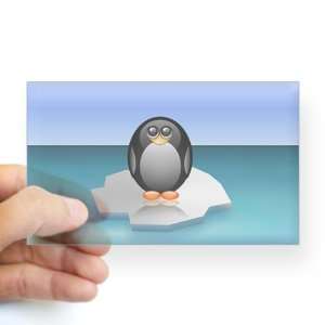    Sticker Clear (Rectangle) Cute Baby Penguin 