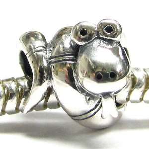  Queenberry (Free S/H) Sterling silver Cute Snake Bead for 