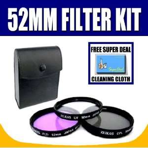  Zeikos 3 Piece 52MM Filter Kit for Nikon D40, D60 and any 