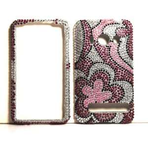  Silver with Red and Pink Daisy Wave HTC EVO 4G Sparkling 