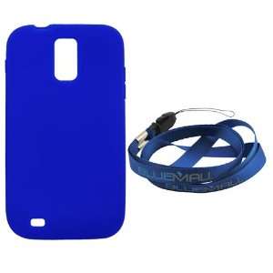 GTMax Blue Silicone Skin Cover Case + Neck Strap Lanyard for T Mobile 