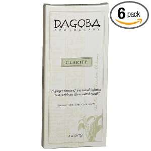 Dagoba Clarity Apothecary Ginger, Lemon, Elixer Bar, 2.0 Ounces Bars 