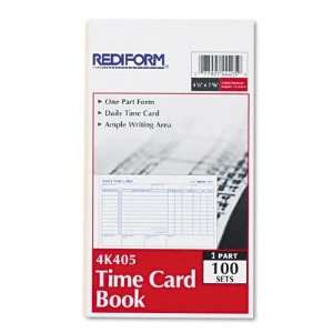  RED4K405 PAD,TIME CARD,DAILY,100SH/PD