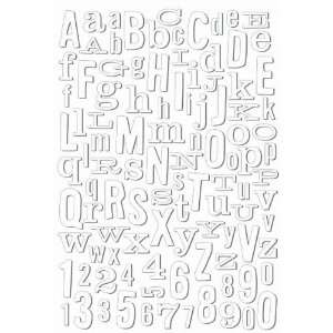   Stickers 5.5X9 Scatterbrain Alphabet/White 