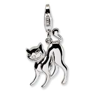  Amore La Vita Sterling Silver Scary Cat with w/Lobster 
